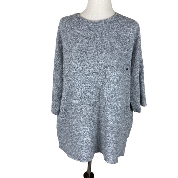 Zara Soft Gray Top - Picture 1 of 8